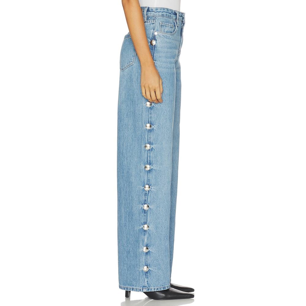 BLANKNYC The Franklin Wide Leg Studded Jeans Size 30 Y2K 90s Glam - Picture 15 of 16